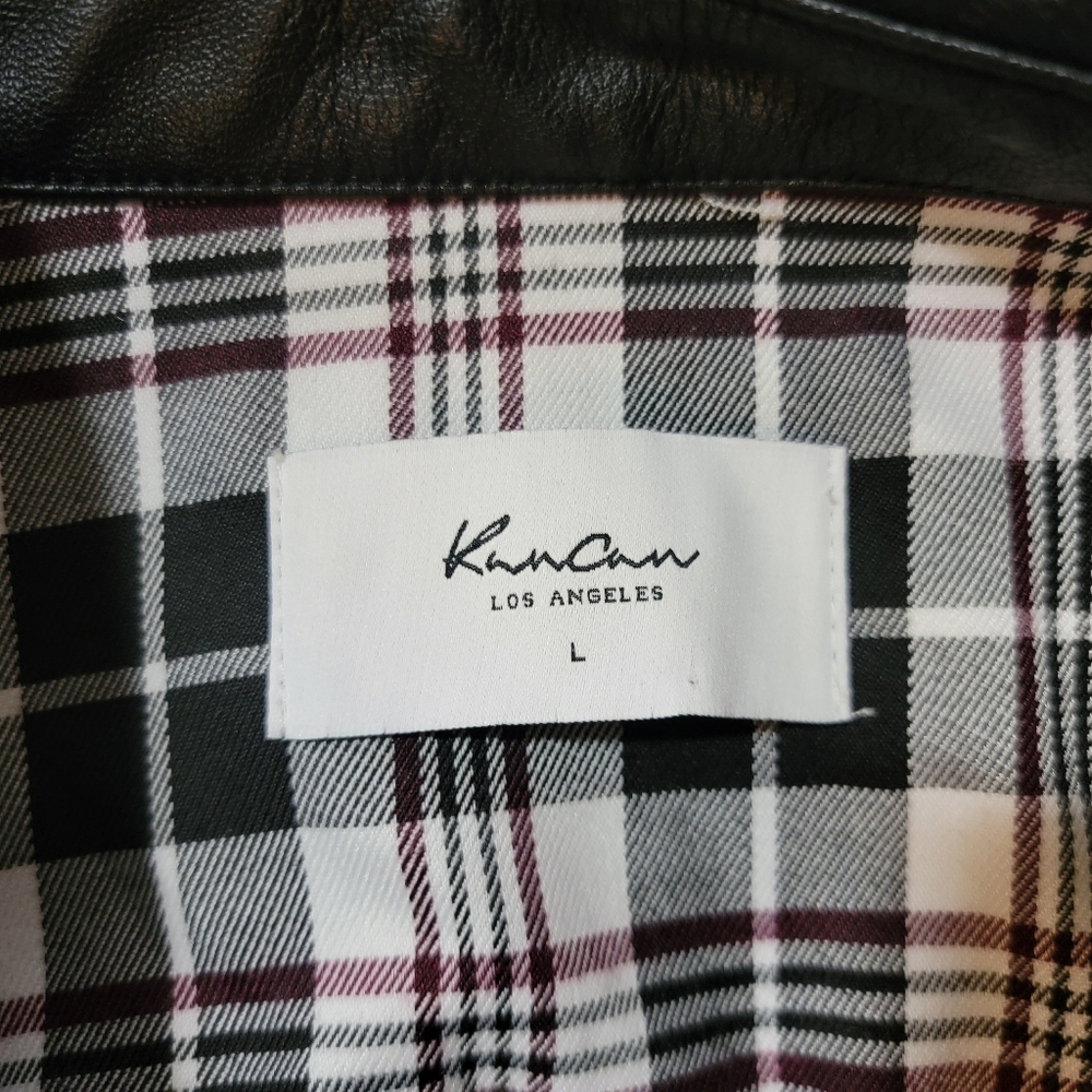 Kancan oversized faux leather shirt jacket large - Picture 4 of 4